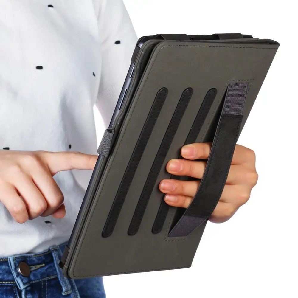 Передний кожаный флип чехол с поддержкой для Samsung Galaxy Tab A 10 1 2019 T510 T515 рамка слот