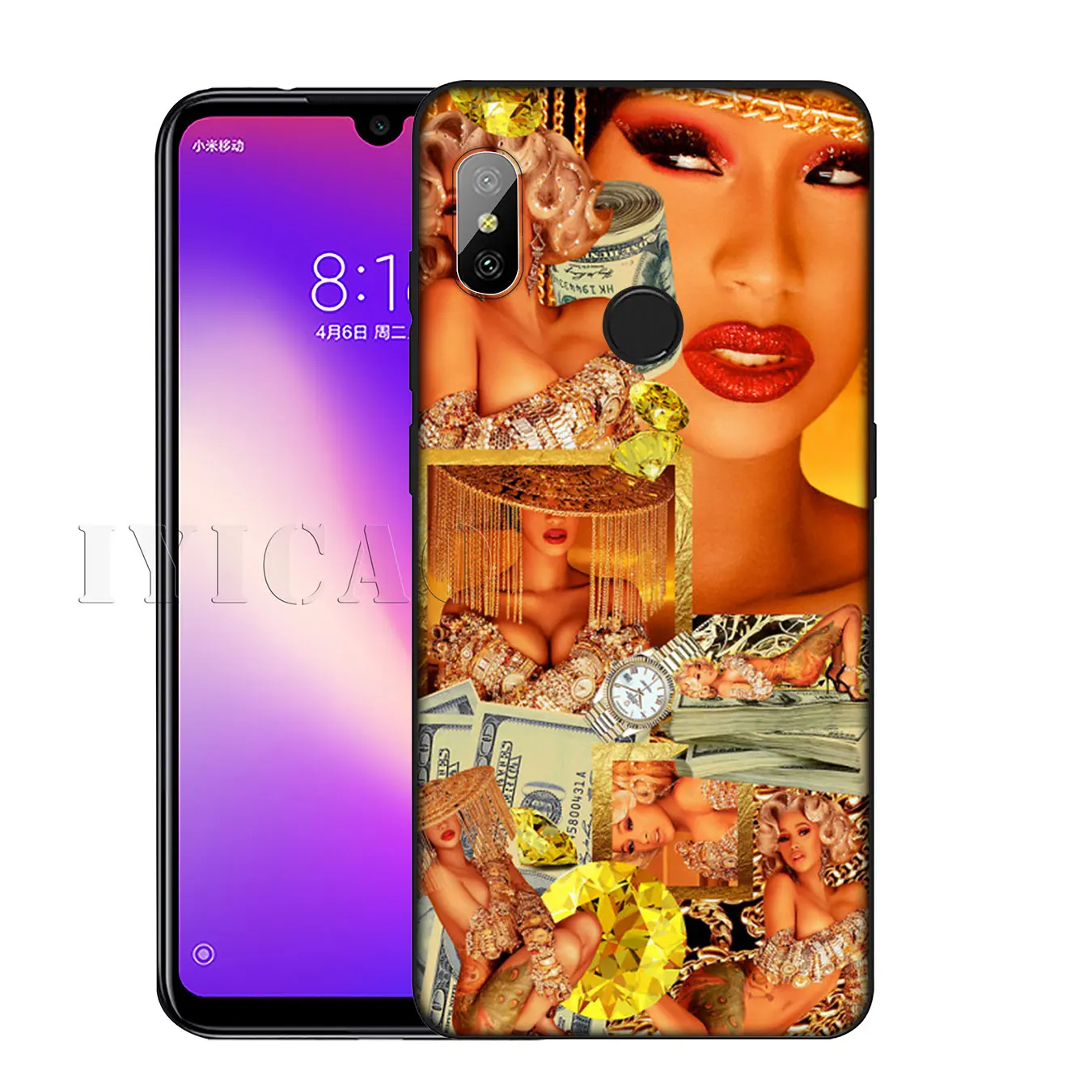 IYICAO Cardi B CardiB Soft Silicone Phone Case for Xiaomi Redmi K30 K20 8A 7A 6A 5A S2 GO Note 8 8T 7 5 6 Pro Black Cover |