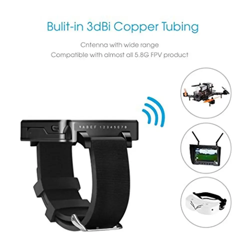 LeadingStar Flysight FPV часы беспроводной приемник 5 8 ГГц 32 Ch HD 960x240 монитор в реальном
