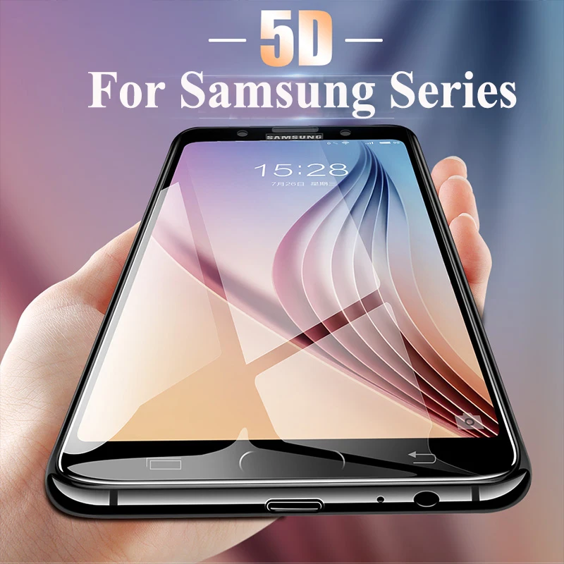 5D Защитное стекло для Samsung Galaxy A5 A7 2017 A8 Plus 2018 J5 J7 Pro закаленное 5А Защитная пленка