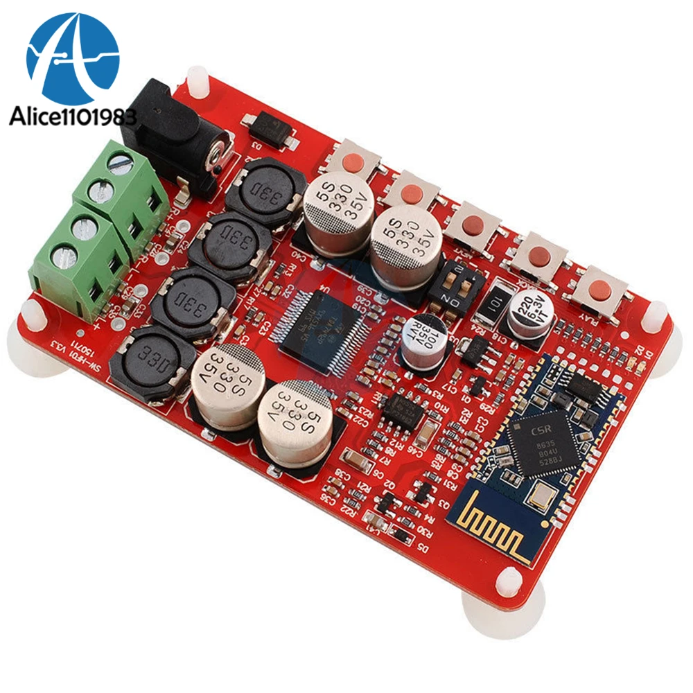 TDA7492P 50 Вт+ 50 Вт беспроводной Bluetooth 4,0 аудио приемник Цифровой усилитель доска Moudle 2,1 интерфейс 8-25 В DC