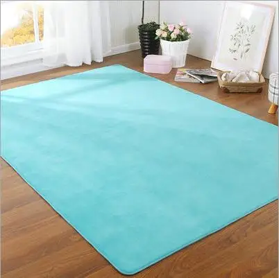 light blue Модный коврик с эффектом памяти, сплошной мат, большой коврик для спальни, коврик для кофейного столика, коврик для прихожей, гостиной, кухни - Цвет: light blue
