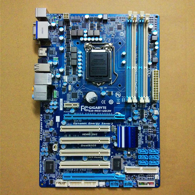 Материнская плата для Gigabyte оригинальная б/у настольного ПК 1156 LGA i3 i5 i7 DDR3 16 ГБ ATX|lga