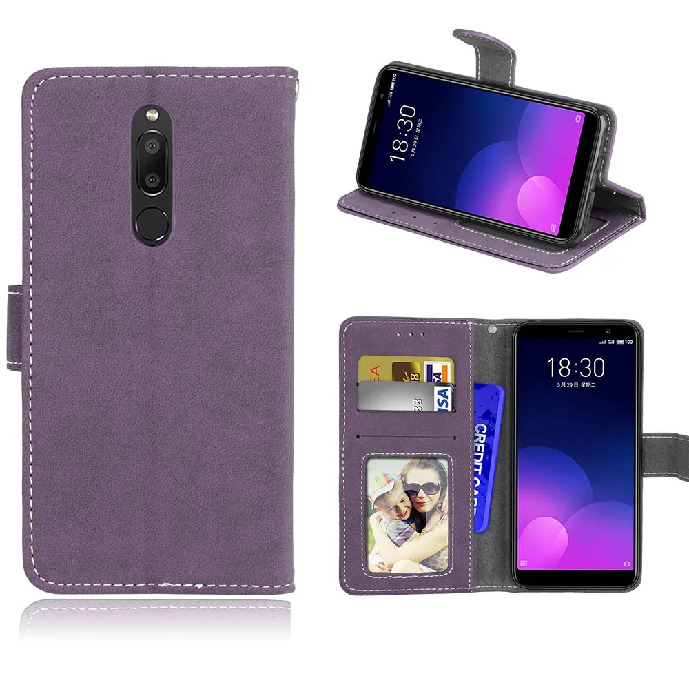 Флип-Матовый кожаный чехол для Meizu M6T Meiblue 6T Meilan funda чехол-кошелек мобильного