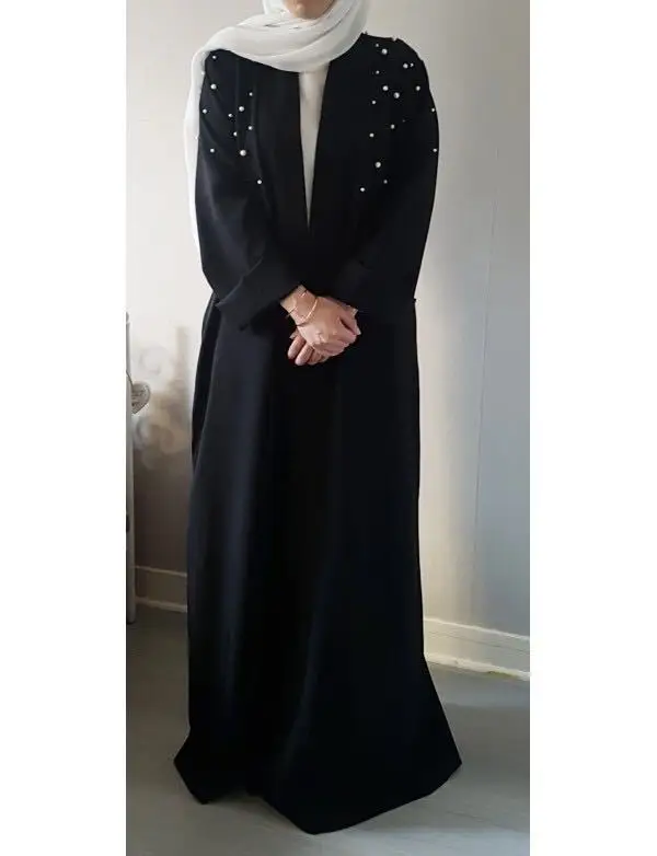 Мусульманское Открытое платье с бусинами кардиган туника длинные халаты кимоно Юба Рамадан арабский