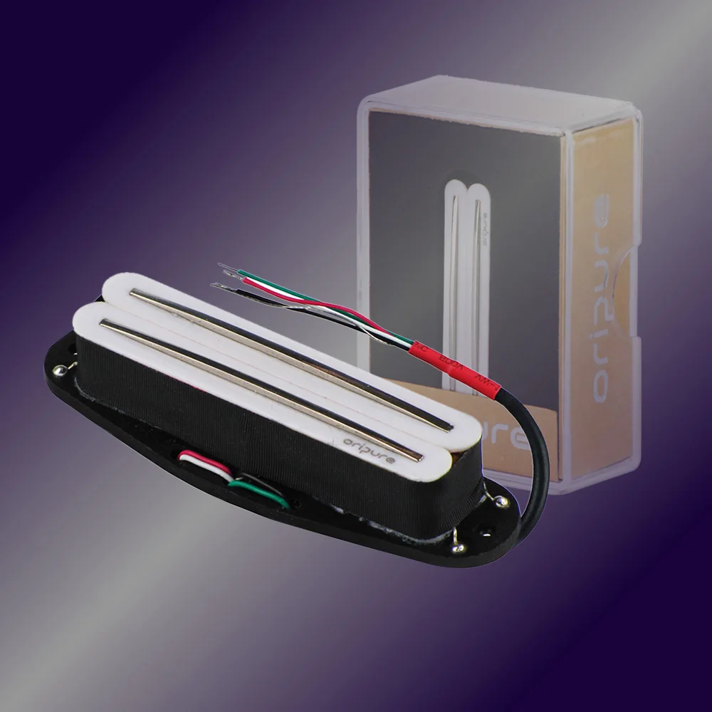 OriPure Alnico 5 пикап Двойной Hot Rail Humbucker электрогитары 13 6 К к белый 4 провода гитары