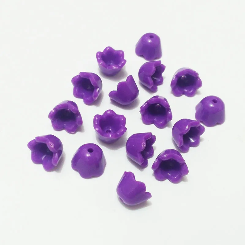 Красные весенние Цветные Цветочные бусины волоконные колпачки для маленьких