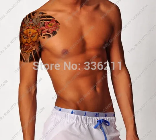 3 шт. большой китайский Дьявол Дизайн временные татуировки наклейки