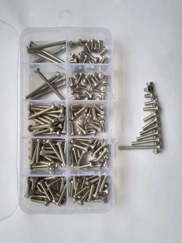 200 шт. M3 шлицевая розетка клеймо колонна винт поперечный болт Ассортимент Набор