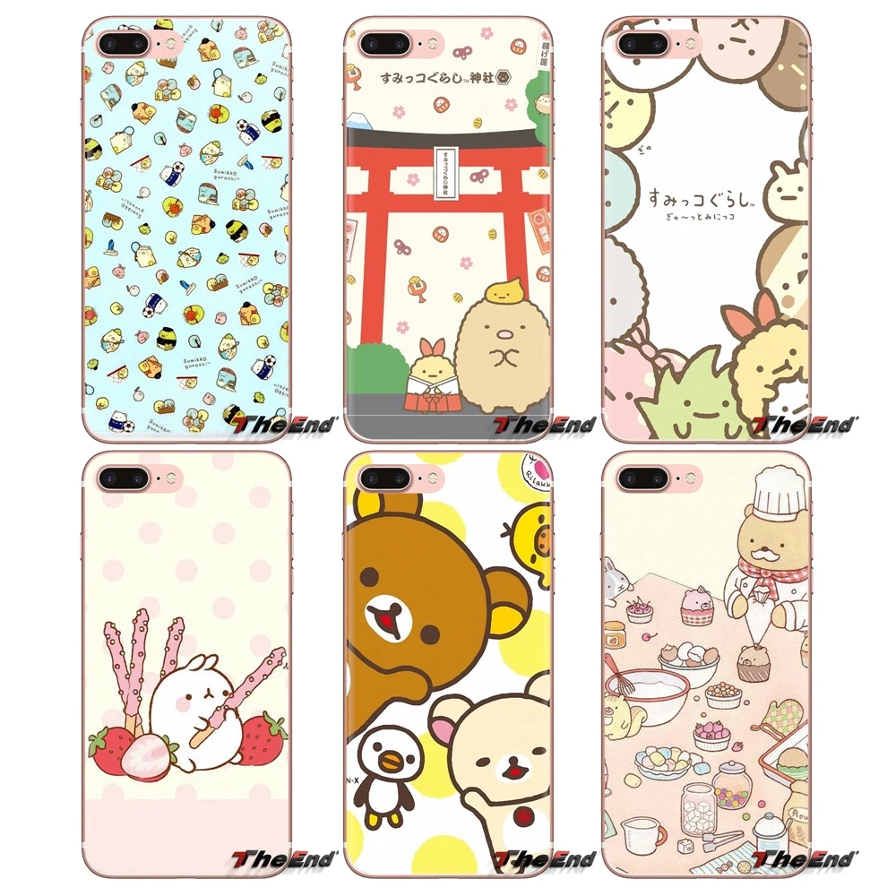 For LG Spirit Motorola Moto X4 E4 E5 G5 G5S G6 Z Z2 Z3 G2 G3 C Play Plus Mini sumikko gurashi Art wallpaper Silicone Shell Cover |
