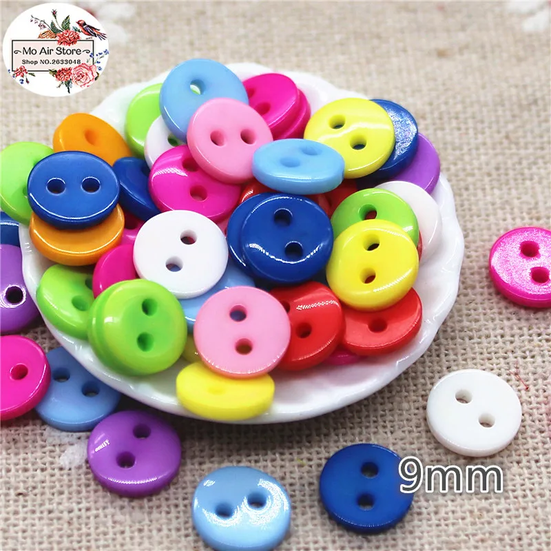 

Круглые пластиковые пуговицы, 9 мм, 200 шт.