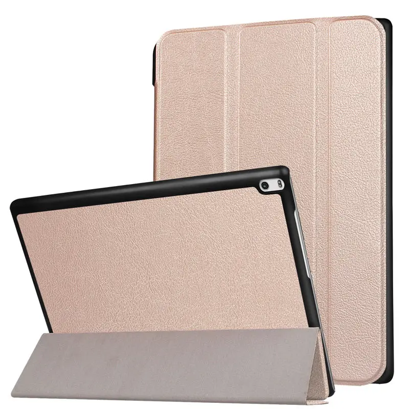 rosegold Чехол-книжка из искусственной кожи чехол для lenovo TAB 4 10 плюс Smart Cover для lenovo TAB4 10 плюс TB-X704L TB-X704F TB-X704N 10,"+ Защитная пленка на экран+ подставка для ручек - Цвет: rosegold