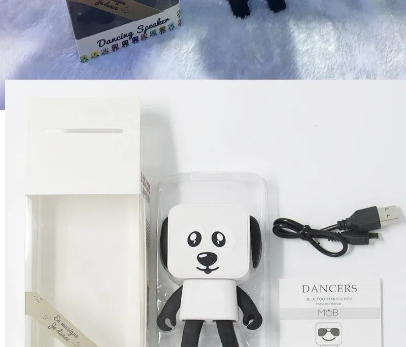 Милый портативный умный робот для танцев беспроводной Bluetooth динамик музыкальный
