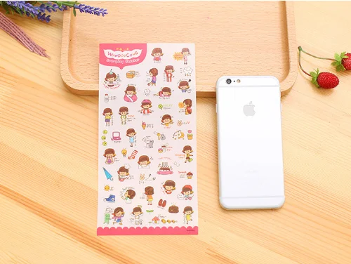 6 шт. наклейки из ПВХ для ежедневного скрапбукинга дневника телефона товары