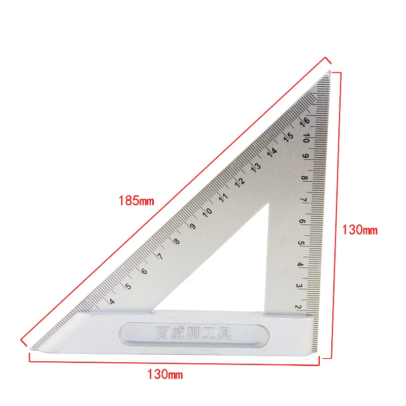 Угловая линейка 6 ''/150 мм треугольная транспортир нержавеющая сталь для DIY