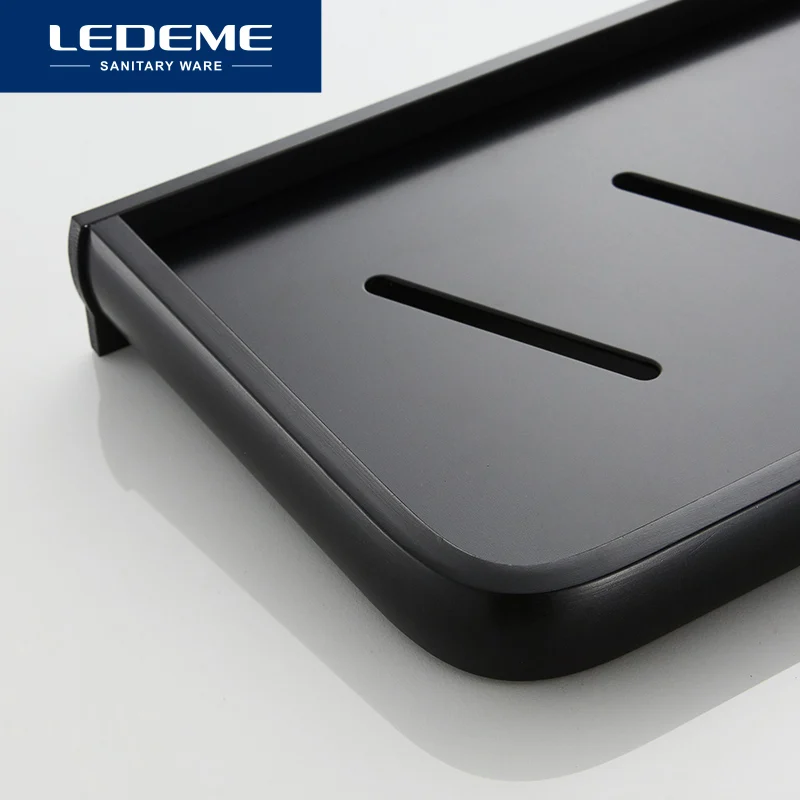 Одноуровневая лакированная угловая полка для ванной LEDEME полки душа и комнаты