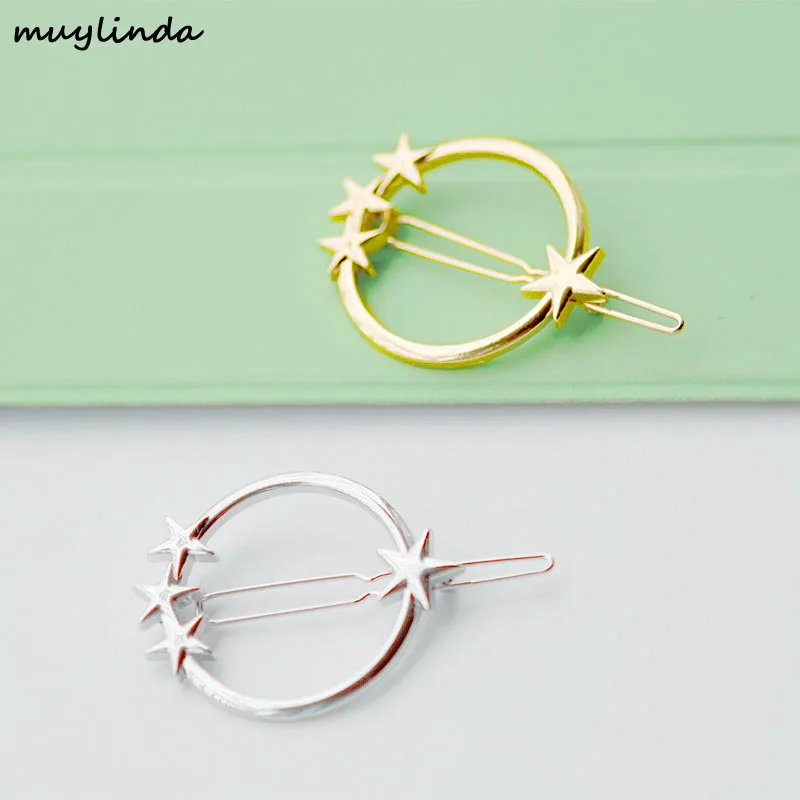 Металлические заколки для волос Muylinda Circle Star модные трендовые женские аксессуары