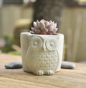 DIY ремесло формы сова формы для бетона горшок Силиконовые формы для бетона цементные горшки 3D
