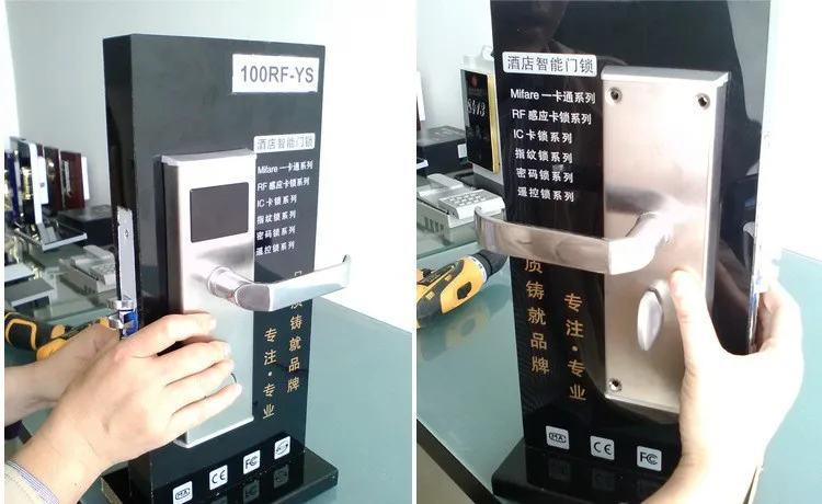 RFID карта цифровой замок двери гостиницы электронный бесключевая Безопасность Вход 304 нержавеющая сталь в серебре