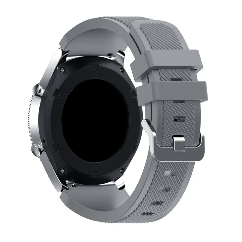 Gray 22 мм силиконовые Ремешки для наручных часов 18 цветов для Galaxy Watch 46 мм gear S3 Frontier ремешок для наручных часов аксессуары браслет - Цвет ремешка: Gray