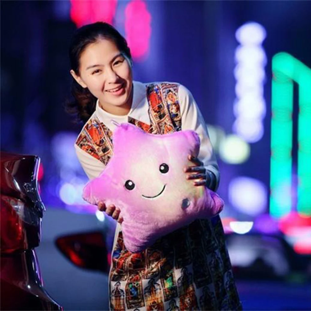 Smile Star светодиодный светильник со светящимися мягкими плюшевыми подушками для домашнего дивана