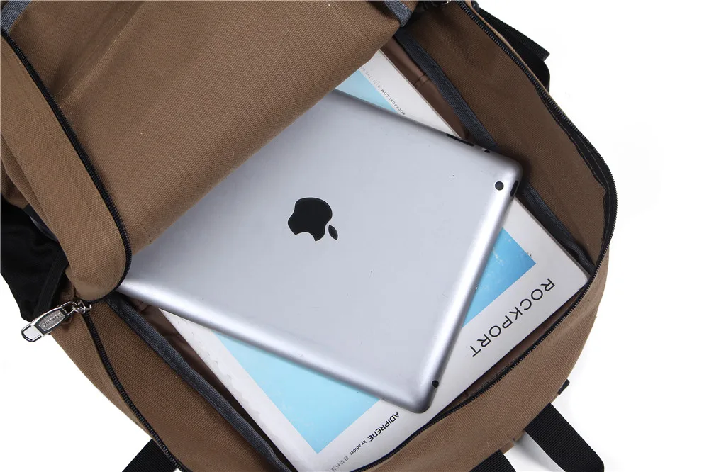 

Vintage Canvas Backpack New Design Casual School Bag Teenagers Travel Men Women Double Zipper back pack Rucksack High Quality