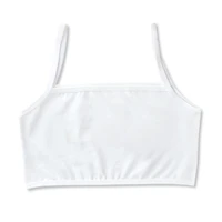 2020 new cotton teenage girl underwear white straps puberty girls tops no steel sponge bras for kids training bra