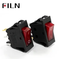 filn new on off rectangle long rocker switch with cover car dash spst kcd3 3pin