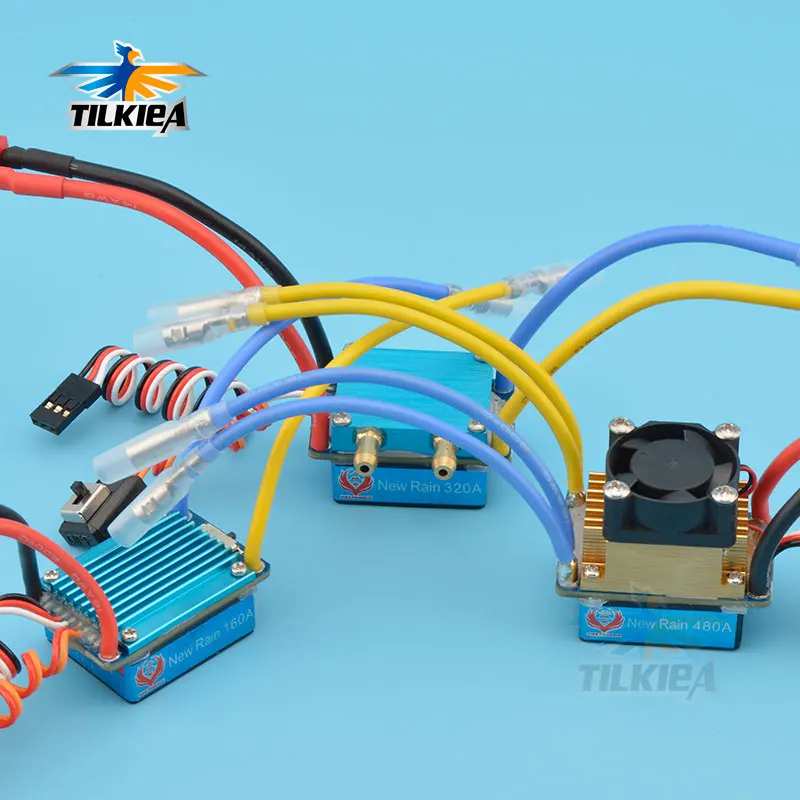 Радиоуправляемая лодка 160A/320A/480A ESC 380/540/775 матовый регулятор скорости двигателя двойной режим регулятор ленточный тормоз для 1:10 автомобиля приманки лодки