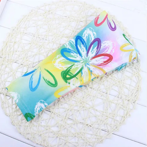 Весенне осенние леггинсы для девочек с цветочным принтом эластичные штаны