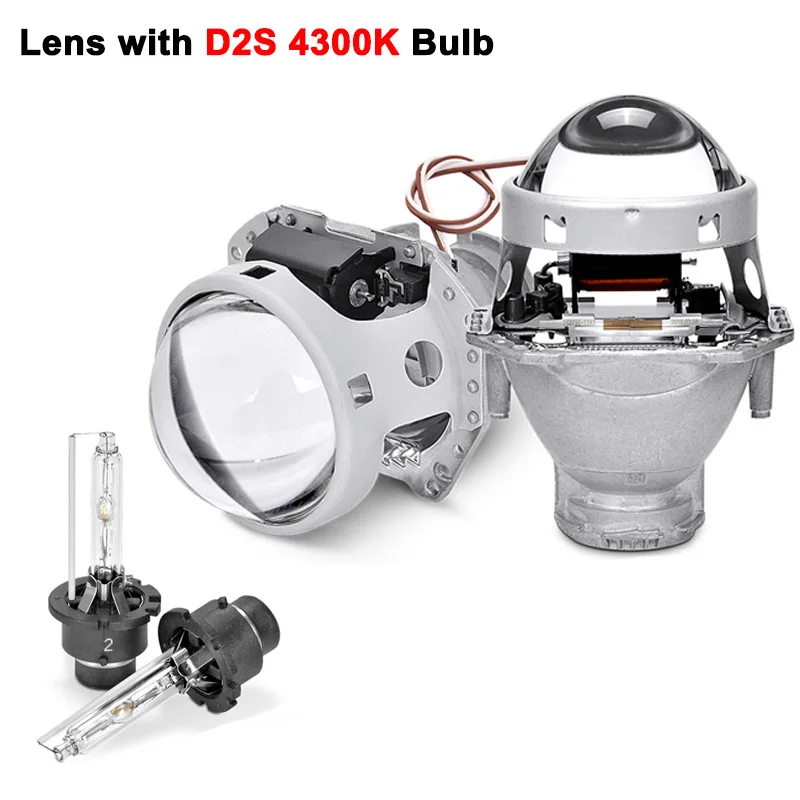 2 шт. 3,0 дюйма автомобильные фары HID bi xenon объектив для Hella 5 объектив проектора замена одной ксеноновой фары Модифицированная D1S D2S D3S D4S - Цвет: with D2S 4300K Bulb