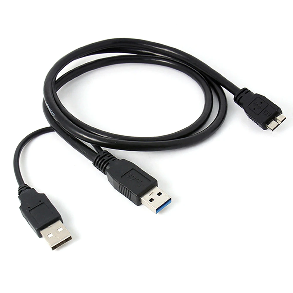 0 5 м высокоскоростной двойной USB 3 A штекер к Micro B Y кабель для перемещения жесткого