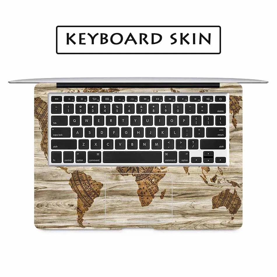 Дерево карта мира зерна ноутбук кожи наклейка для Macbook Стикер Pro Air retina 11 12 13 15 дюймов Mac hp защитный чехол кожа