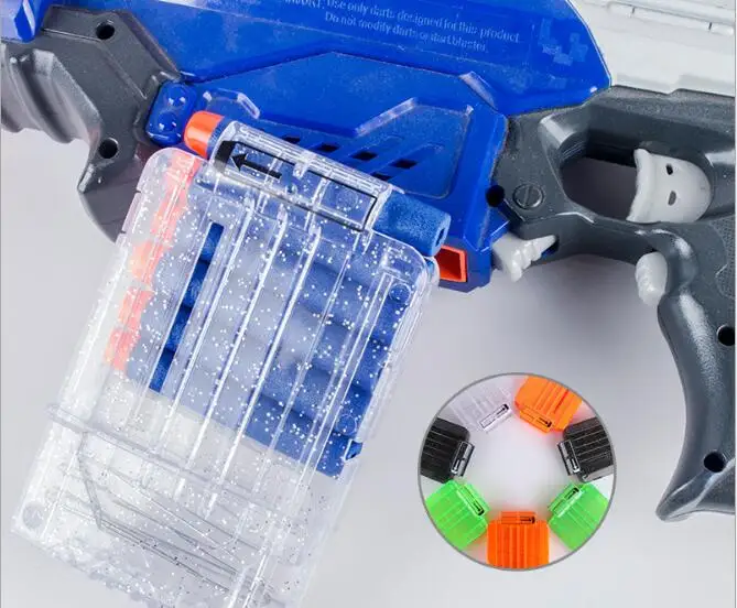 Surwish зажимы для мягких пуль Nerf игрушечного пистолета 6 патронов патронный патрон
