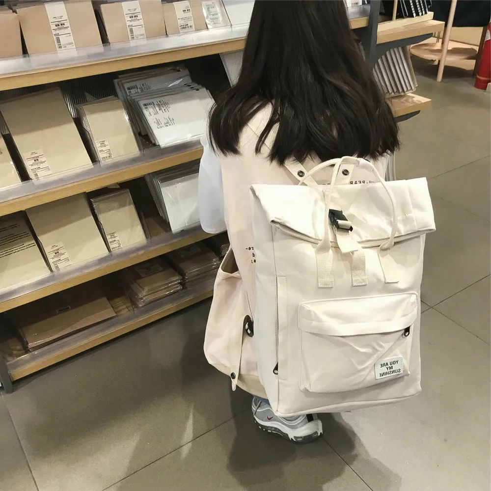 

Bag Girls Campus Japanese High School bags for teenage College Student Junior Shoulders mochila laptop backpack women bagpack