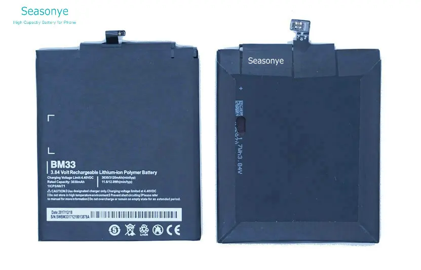 Seasonye 1x3030 мАч/Втч BM33 / BM 33 в постоянного тока Замена телефона литий полимерный