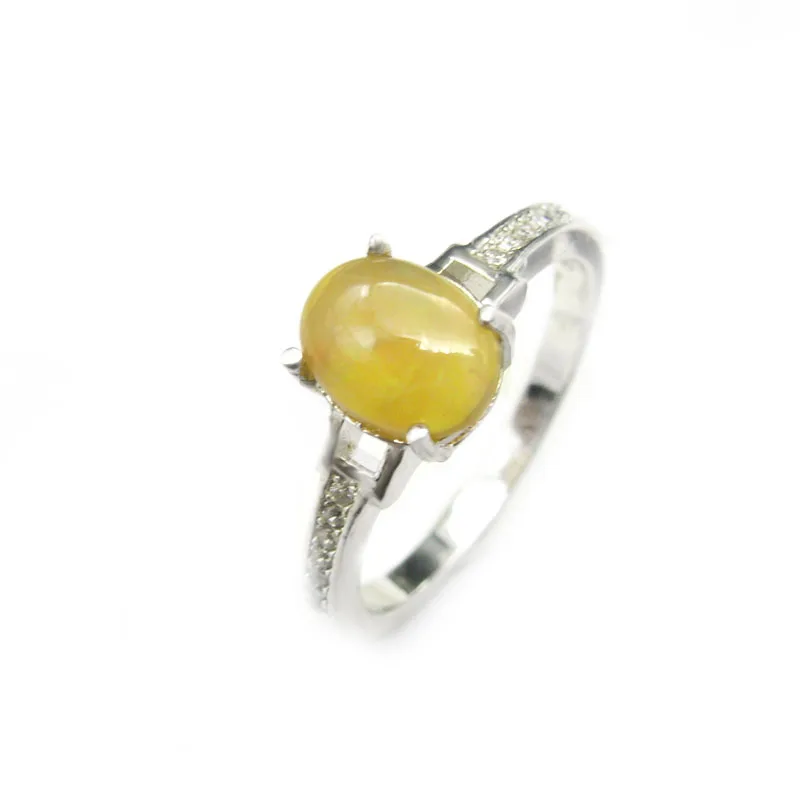 

LANZYO 925 sterling silver Natural Opal Colourful Rings Women Fine jewelry classic party 2018 new wholesale j060801ago