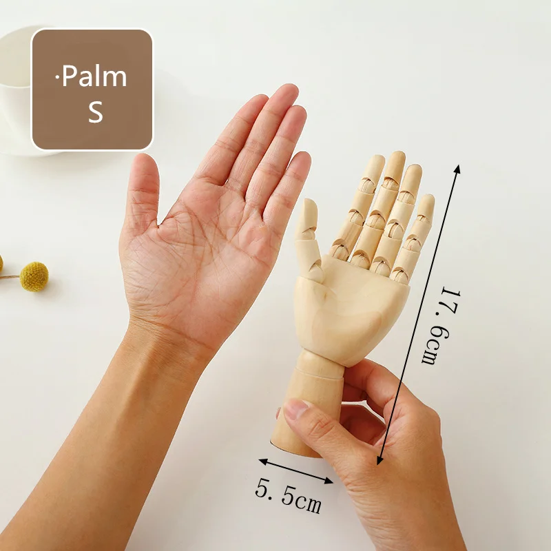 Palm S Деревянная человеческая модель, фигурка ручной работы, креативная кукла, малыш, Decoracion Hogar, украшения для рабочего стола, ремесла, украшение для дома, GJXL - Цвет: Palm S