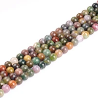 top quality natural stone beads indian agata round stone beads for diy jewelry making bracelets necklaces 4681012mm 15