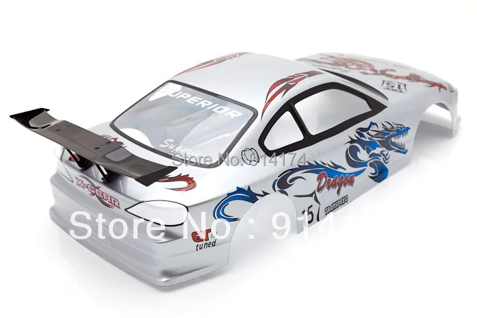 YUKALA 1/10 R/C гоночный автомобиль на дороге ПВХ Окрашенный корпус корпуса 190 мм