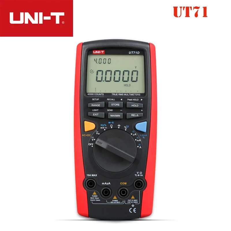 UNI T A/M мультиметры UT71A UT71B UT71C UT71D UT71E Цифровой мультиметр true RMS RS232 интерфейс