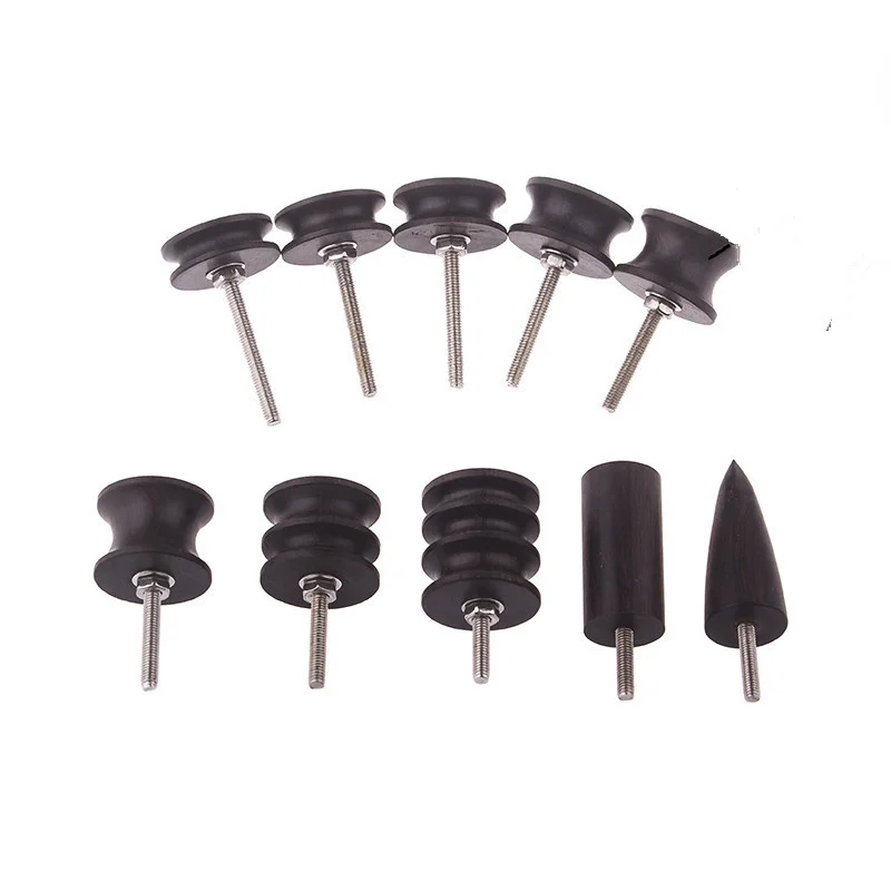 

10Pcs/Set Ebony Wood leather tip edge burnisher