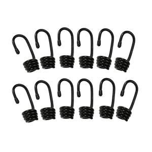 12 шт.компл. прочные стальные концевые крючки для 6 мм Морской лодки Каяка противоударный шнур банджи веревка для багажа самодельные ремни