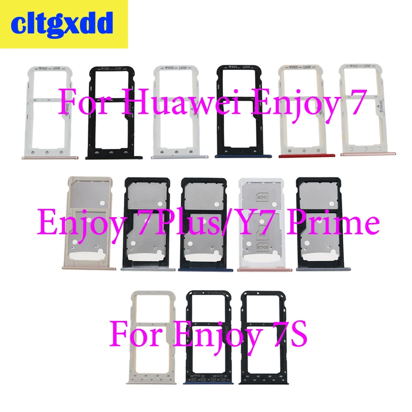 Cltgxdd для Huawei Enjoy 7 7Plus Y7 Prime 7S лоток sim карты + карт памяти Micro SD Держатель Слот Сменные