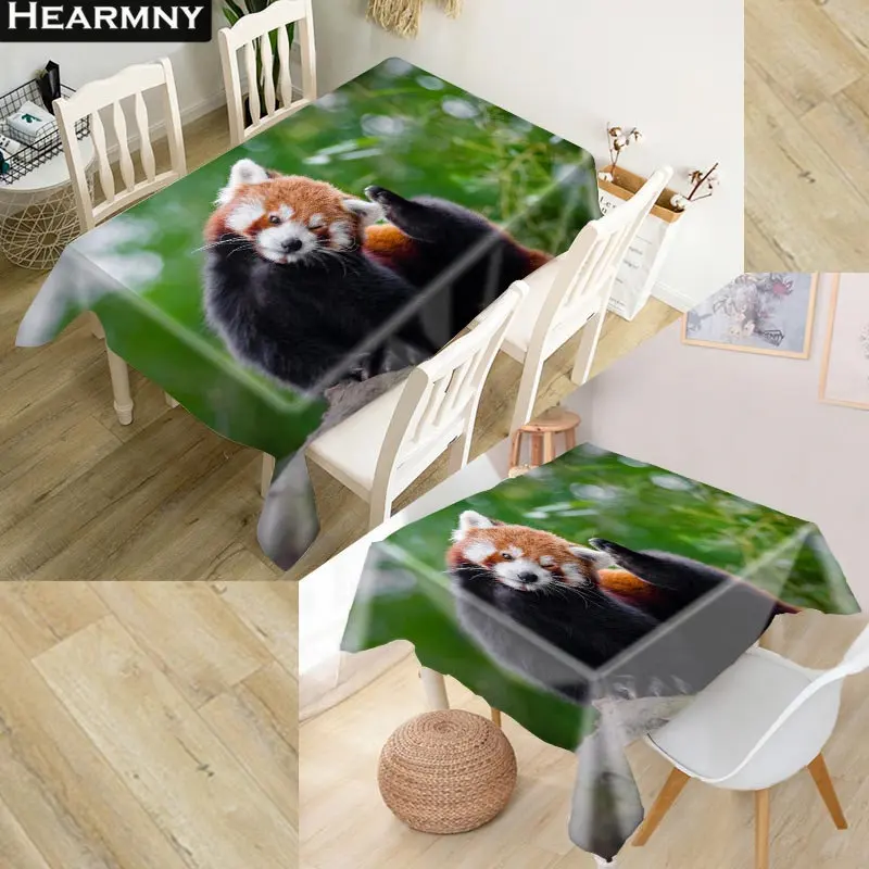 HEARMNY красная панда симпатичная скатерть 3D Ткань Оксфорд