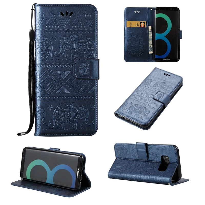 Coque люкс Ретро случай для Samsung Galaxy S8 плюс Флип Бумажник искусственная кожа задняя