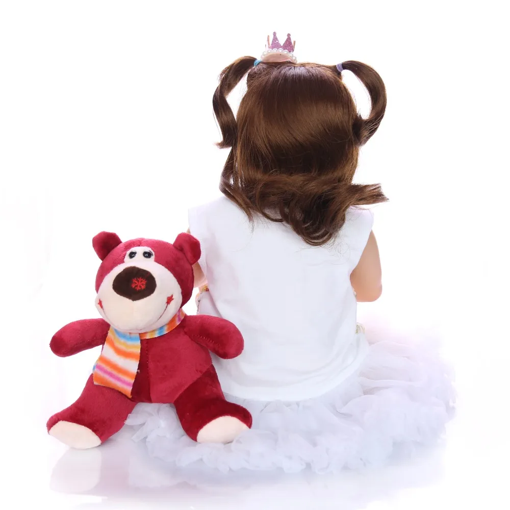 Reborn baby girl dolls 23&quot 57cm bebe boneca reborn silicone completa realista infantil meninas children gift toy | Игрушки и хобби