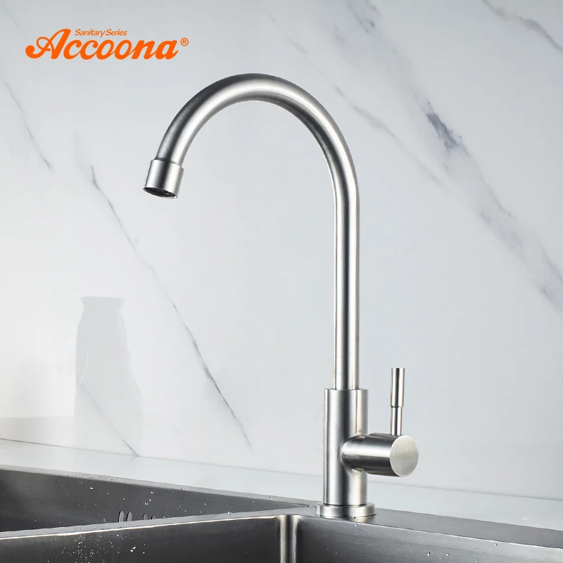 Смеситель для кухни Accoona классический кран холодной воды одно отверстие из