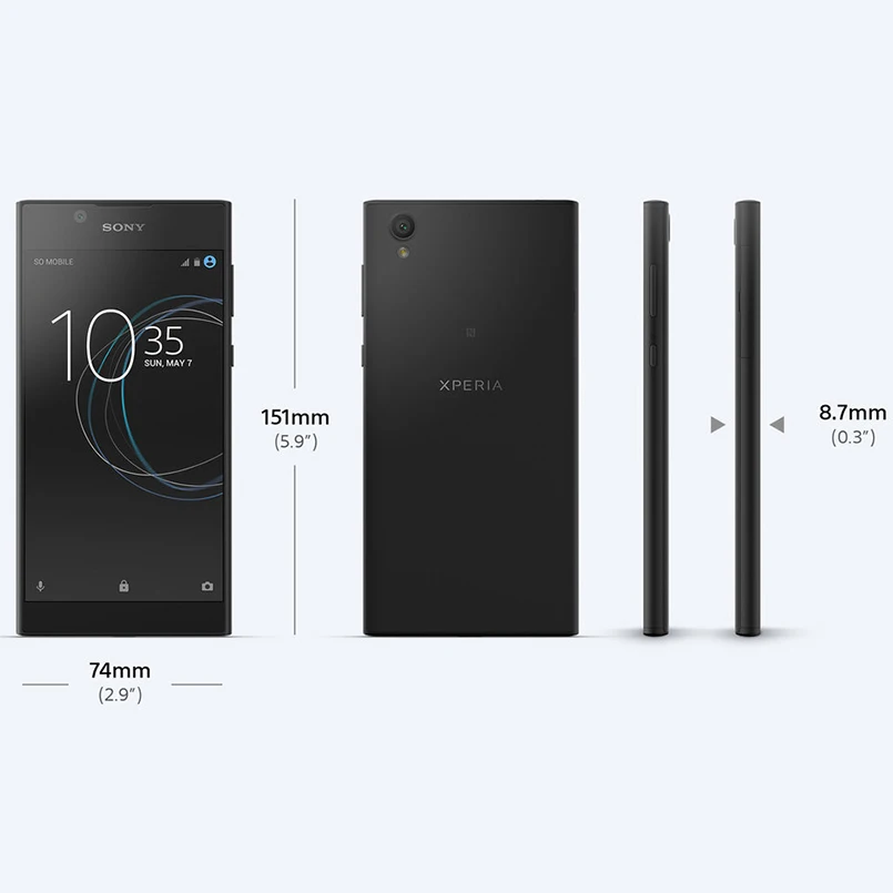 Sony Xperia L1 мобильного телефона 2 GB Оперативная память 16 Гб Встроенная память Android MT6737T Quad-Core 2620 mAh Qnovo Adaptive Charging 5," HD 720 p 4G мобильный телефон