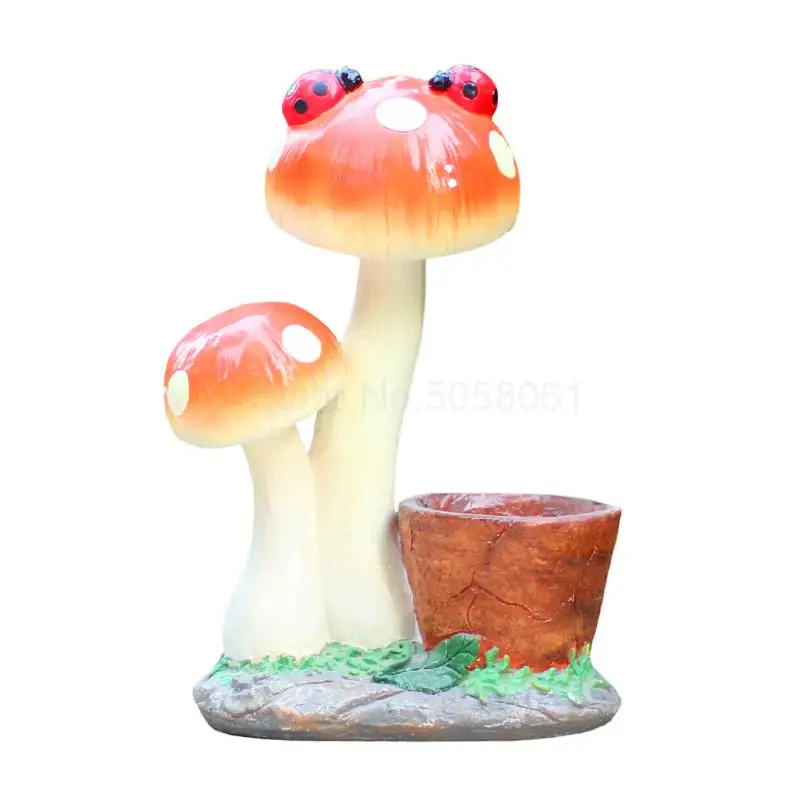 Simulation large mushroom sculpture glass steel plant garden decoration outdoor lawn landscape | Дом и сад